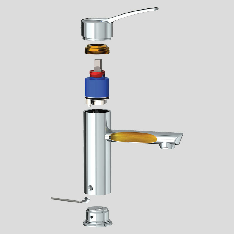 SECURITHERM EP BIOCLIP pressure-balancing basin mixer