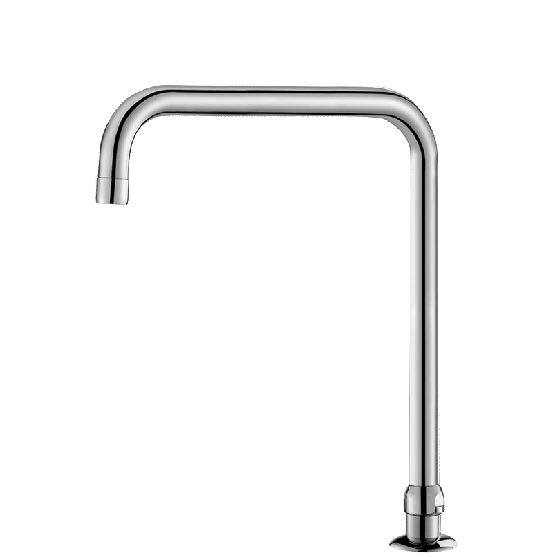 Swivelling, tubular spout
