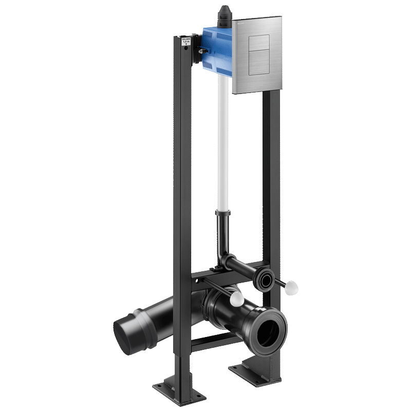 TEMPOFIX 3 self-supporting frame system with time flow WC valve