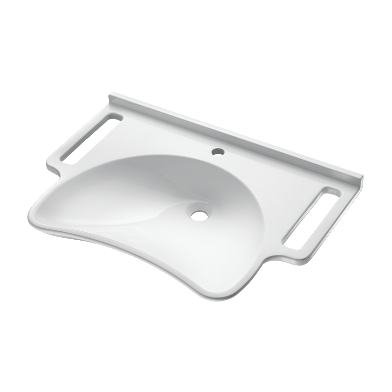 Wall mounted MINERALCAST PMR washbasin