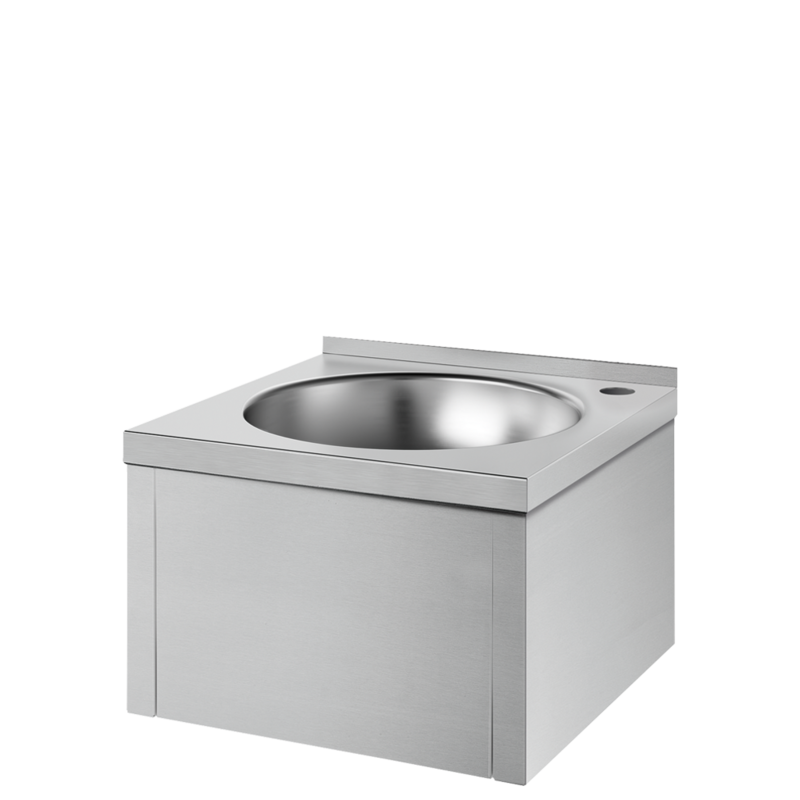 Wall-mounted SXS mechanical hand washbasin