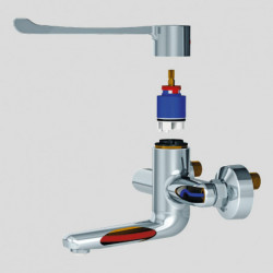 Sequential mechanical basin mixer