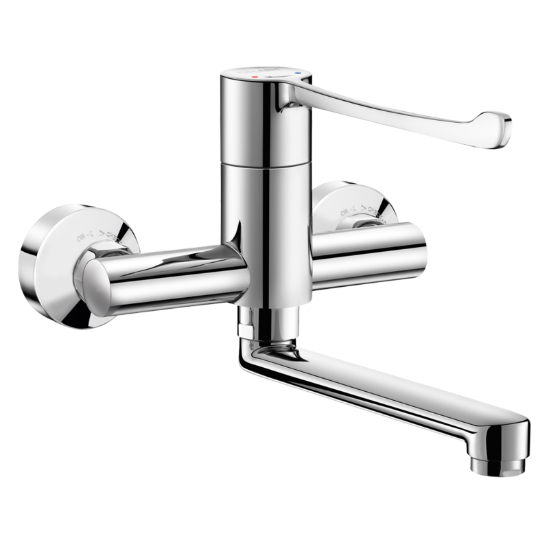 Sequential mechanical basin mixer