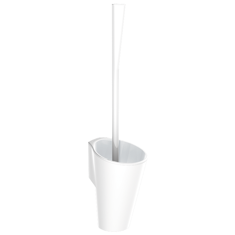 Wall-mounted toilet brush set with long handle