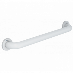 Straight bar 400mm white steel