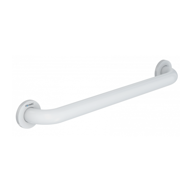 Straight bar 750mm white steel
