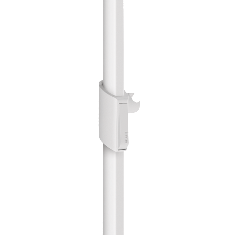 Be-Line¨ matte white sliding shower head holder