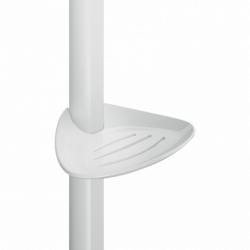 Be-Line¨ matte white sliding soap dish for riser rails, white