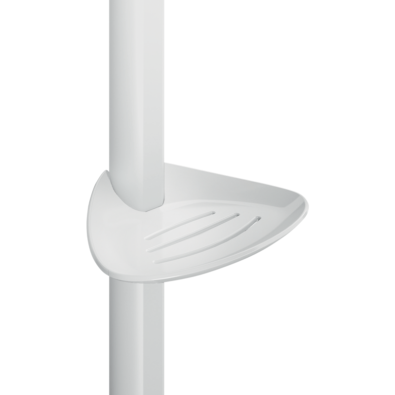 Be-Line¨ matte white sliding soap dish for riser rails, white