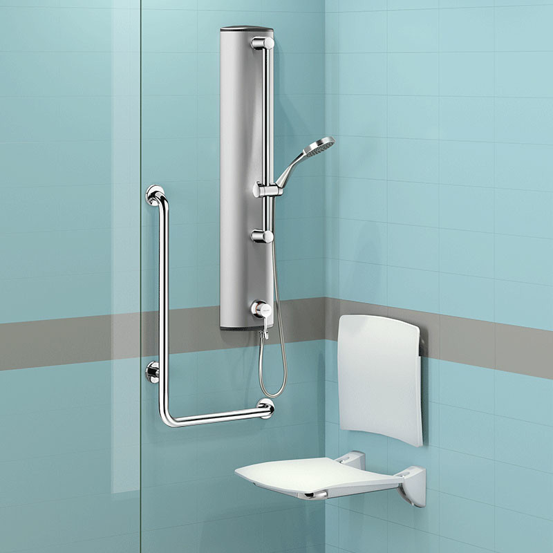 Lift-up Comfort shower seat with backrest
