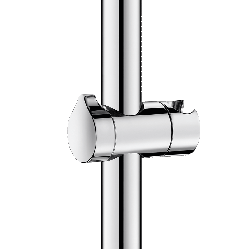 Sliding shower head holder for shower rails, ¯ 25mm and 32mm, bright