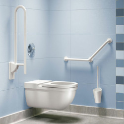 White anti-bacterial Nylon drop-down rail, L. 850mm