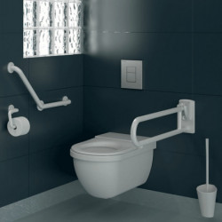 U-shaped toilet roll holder with spindle