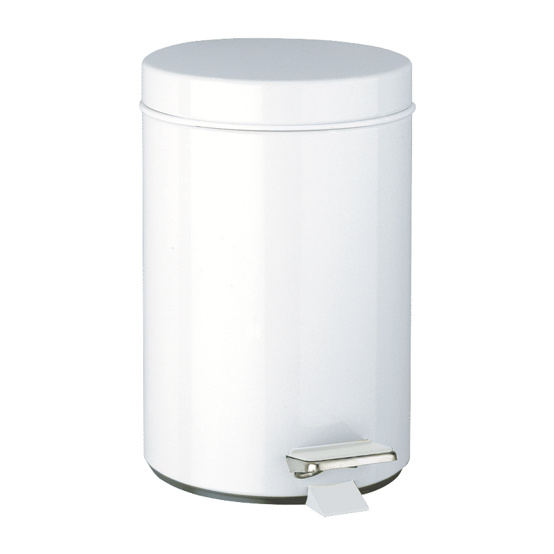 Round pedal bin, stainless steel, 3 litres