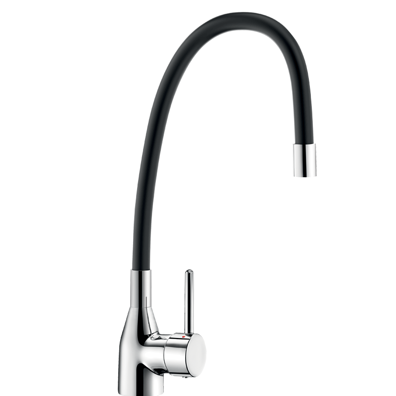 Single hole deck-mounted mixer