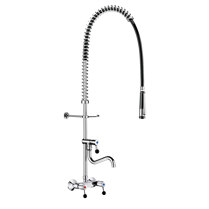 Wall-mounted pre-rinse set with mixer