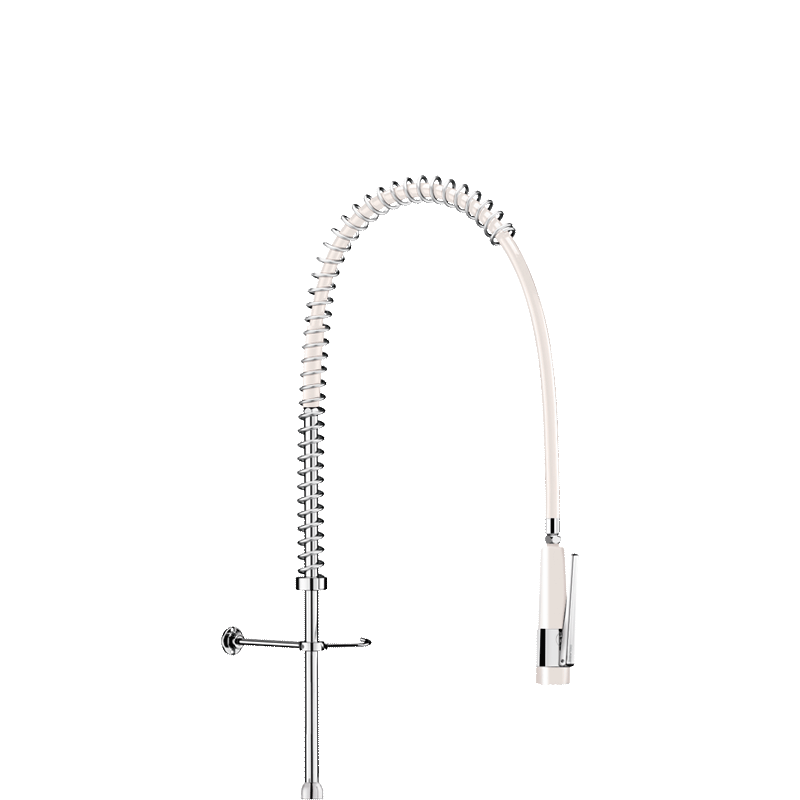 White pre-rinse set without valve with short column