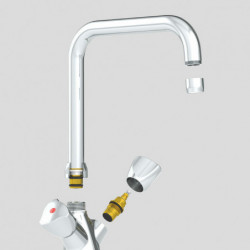 Deck-mounted single hole mixer - 45 lpm