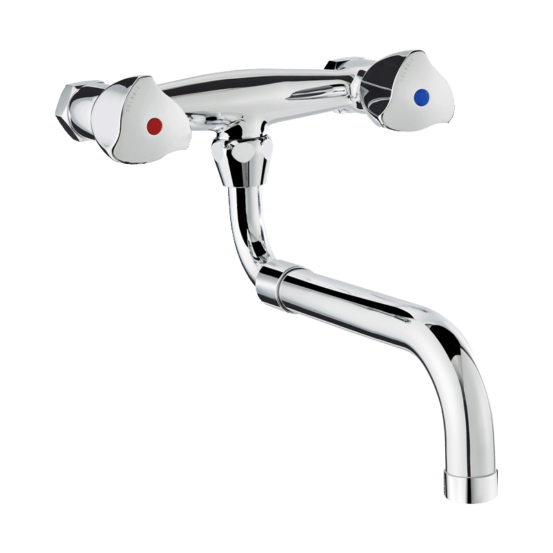 Wall-mounted twin hole mixer - 30 lpm