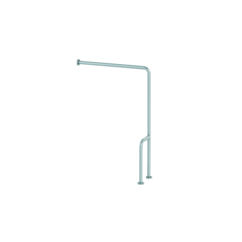 Wall to floor 90¼ grab bar white steel left