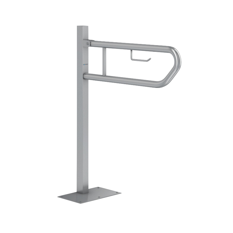 Folding bar 750mm floor support stainless steel brushed