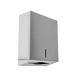 Behind mirror paper dispenser