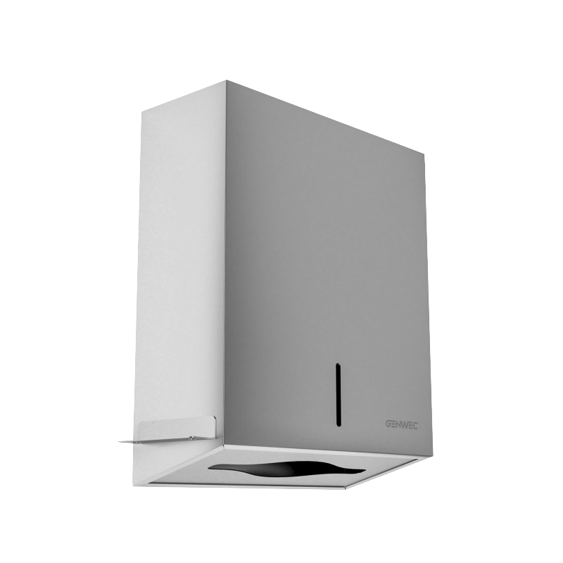 Behind mirror paper dispenser
