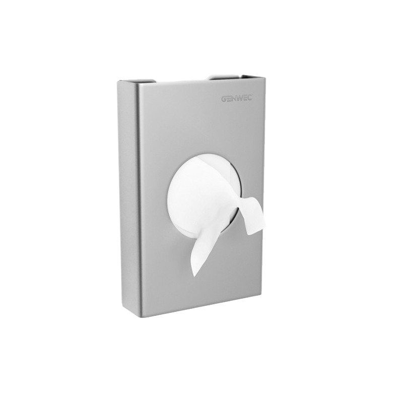 Sanitary bag dispenser brushed