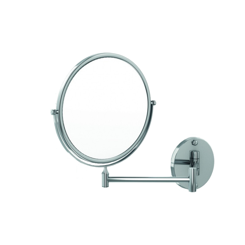 Magnifying mirror chromed brass