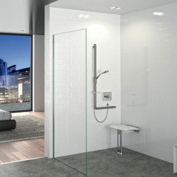 Recessed sequential thermostatic shower mixer