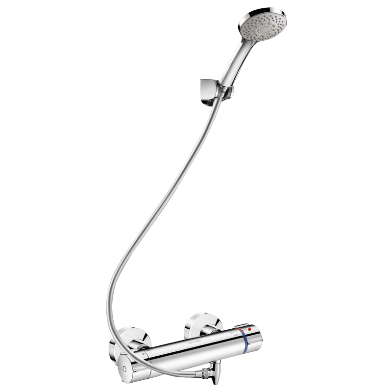 Shower kit with thermostatic mixer