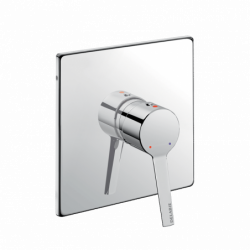 Recessed mechanical shower mixer