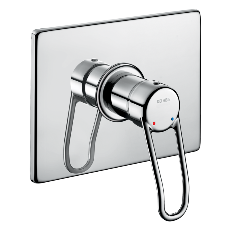 Recessed mechanical shower mixer