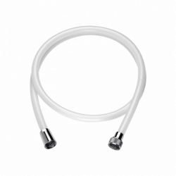 White, reinforced PVC flexible hose