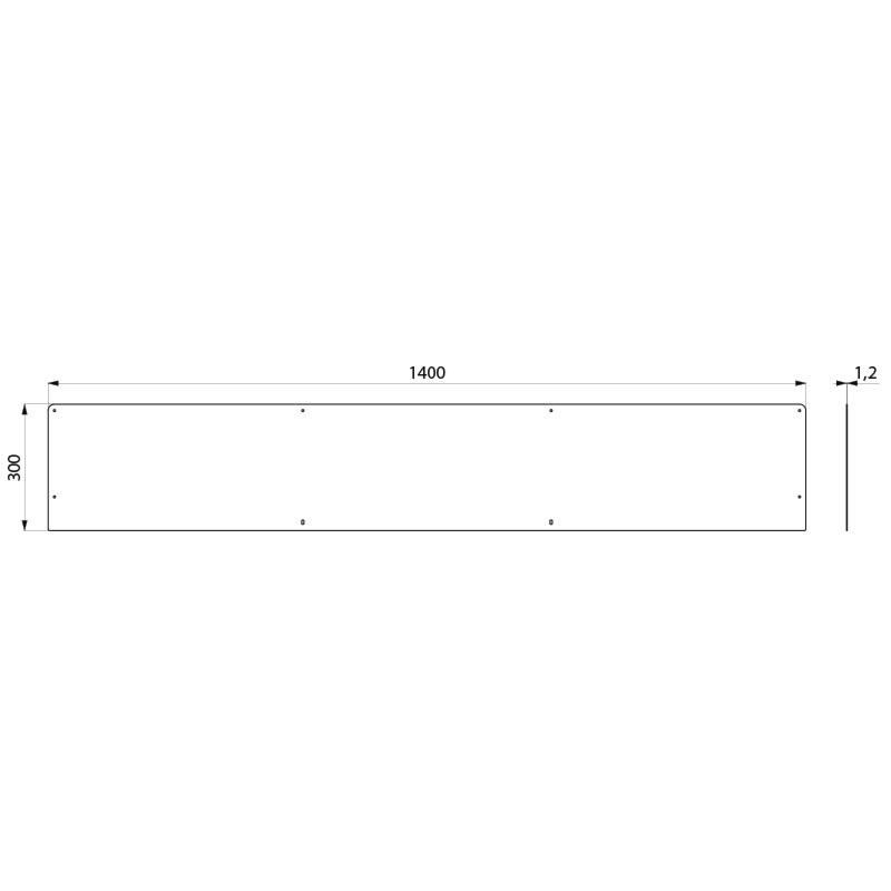 Splashback 1400mm for CANAL wash trough - scheme