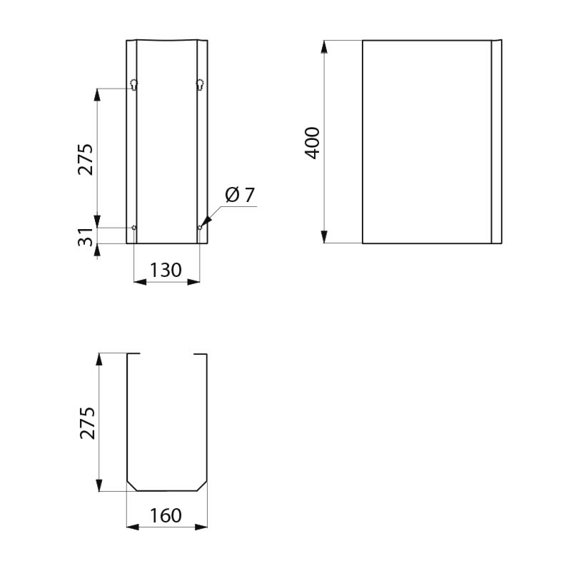 Siphon cover for FRAJU washbasin - scheme