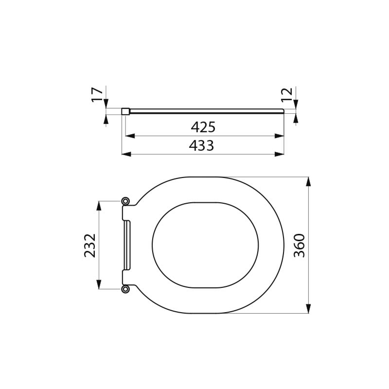 Toilet seat - scheme