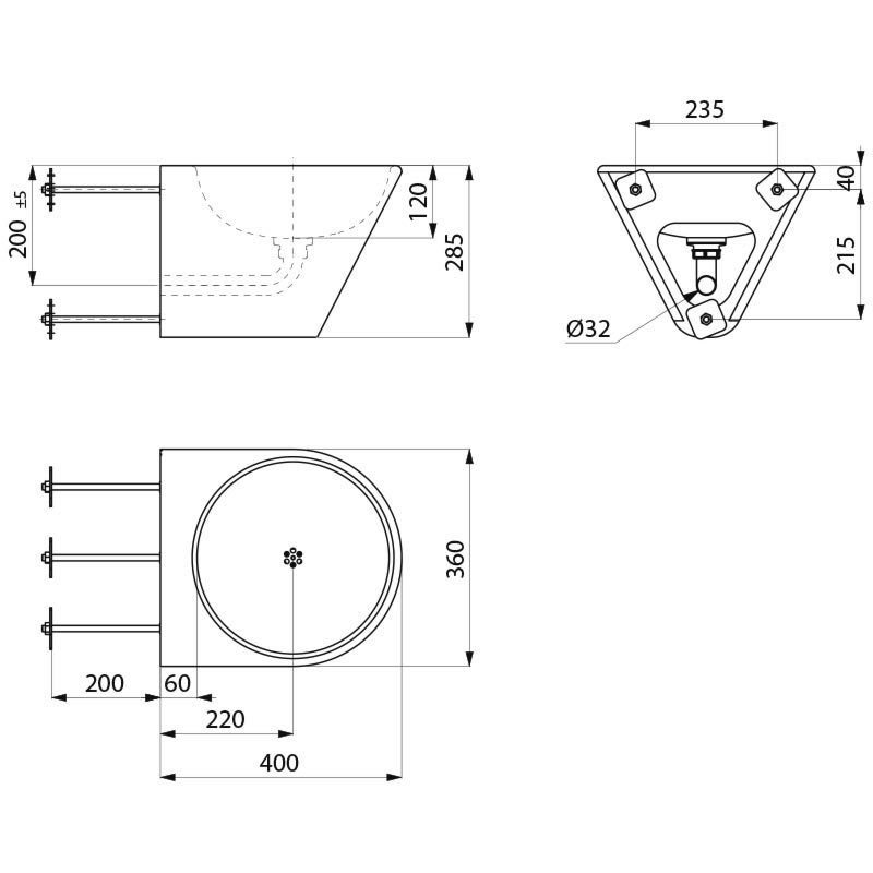 BOB TC washbasin - scheme