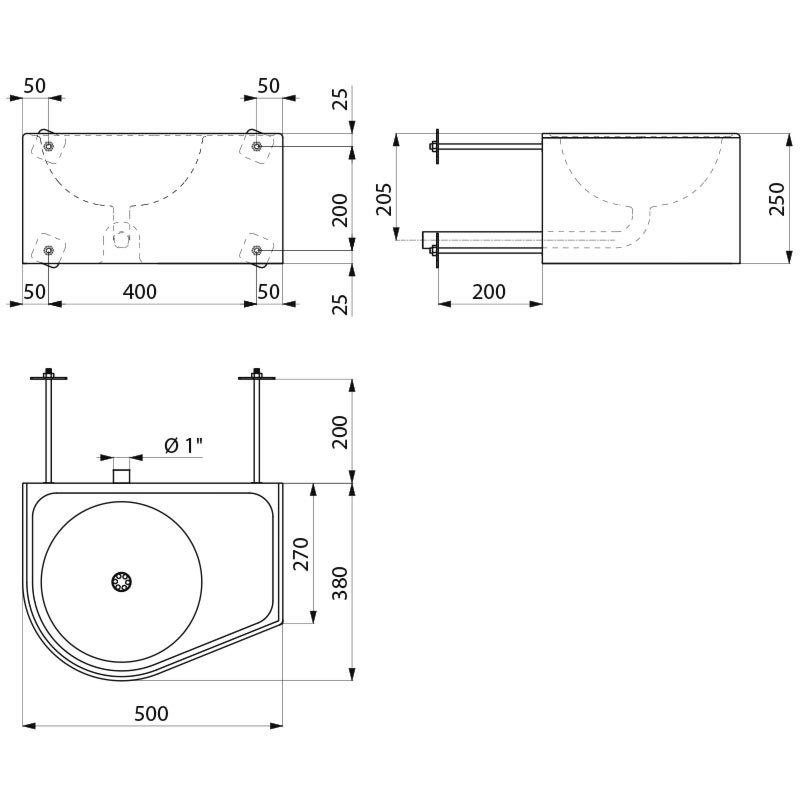 DUO S TC L washbasin - scheme