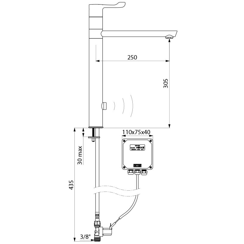 Electronic sink mixer - scheme