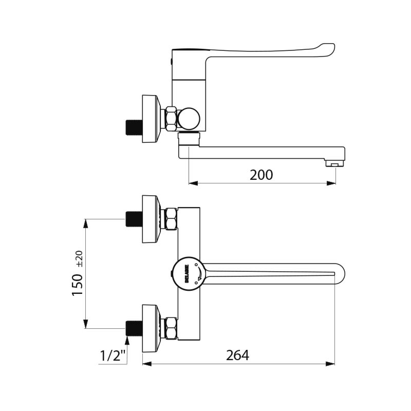 Sequential mechanical basin mixer