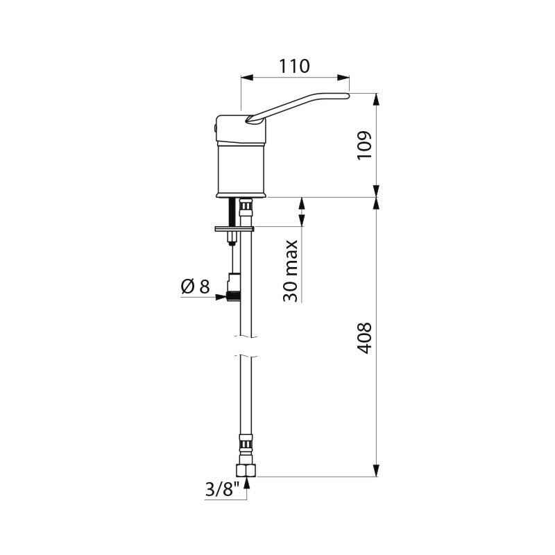 Pressure-balancing mixer with independent control - scheme