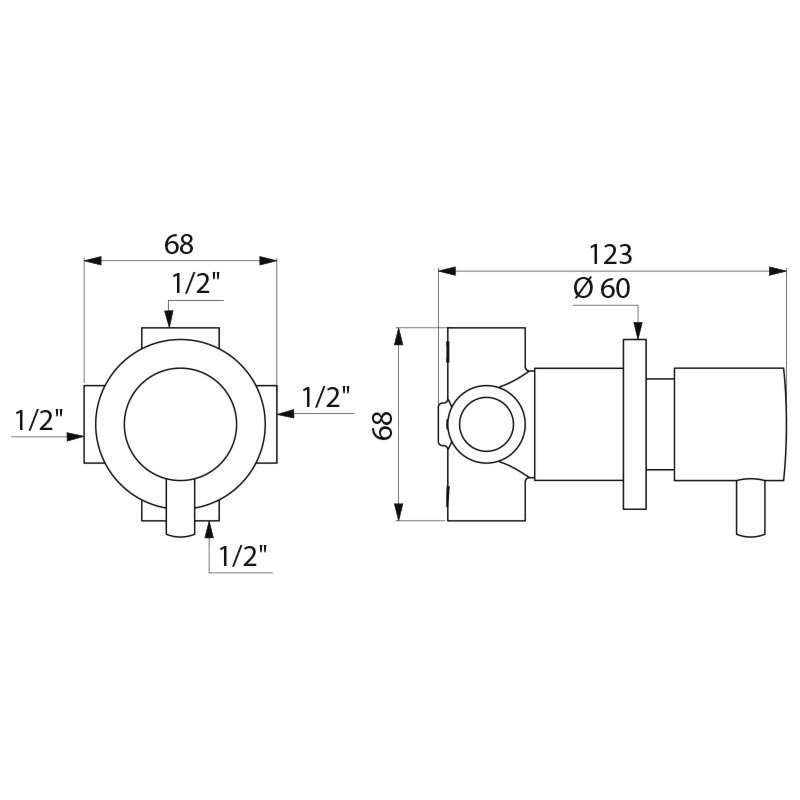 Recessed diverter valve - scheme