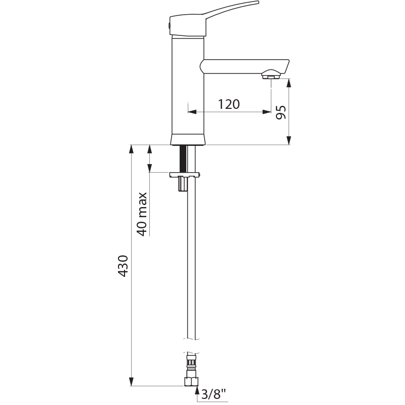 Mechanical basin mixer