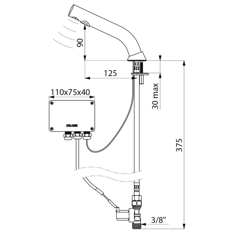 BINOPTIC electronic tap - scheme