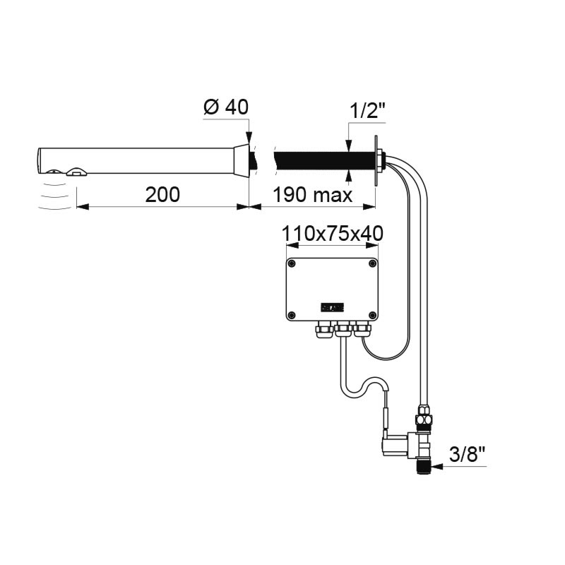 BINOPTIC electronic tap - scheme