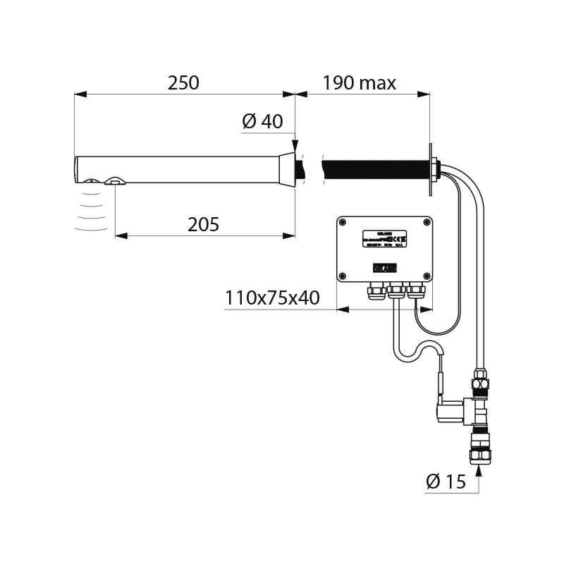 BINOPTIC electronic tap - scheme