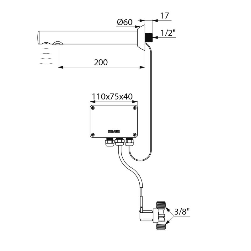 BINOPTIC electronic tap - scheme