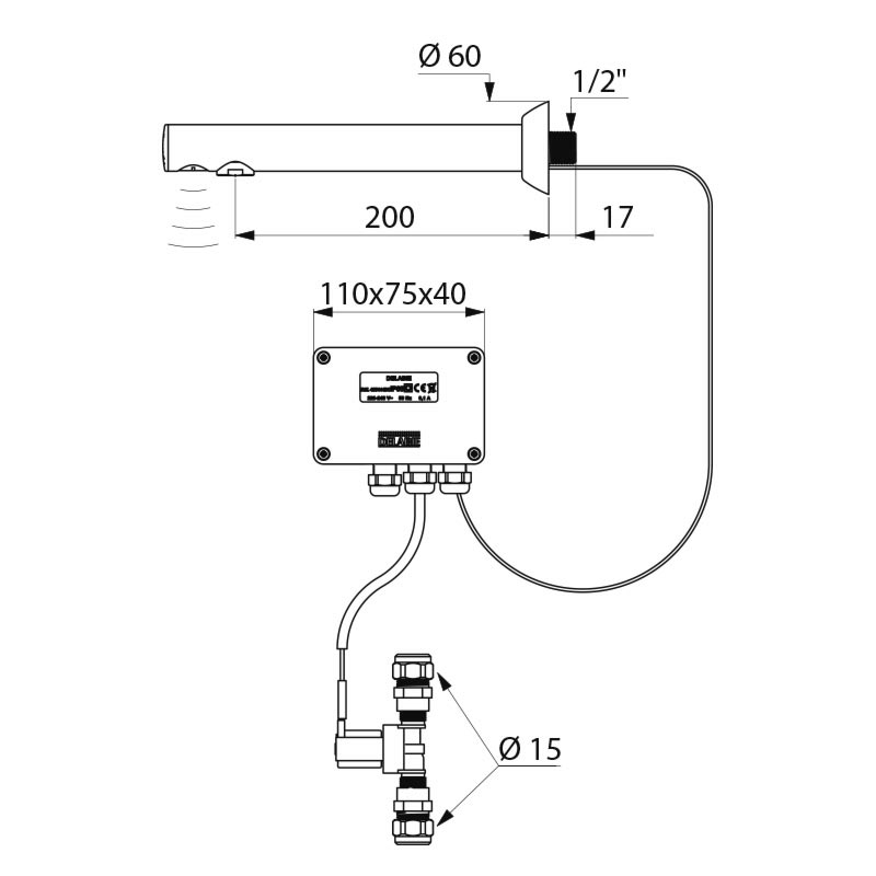 BINOPTIC electronic tap - scheme
