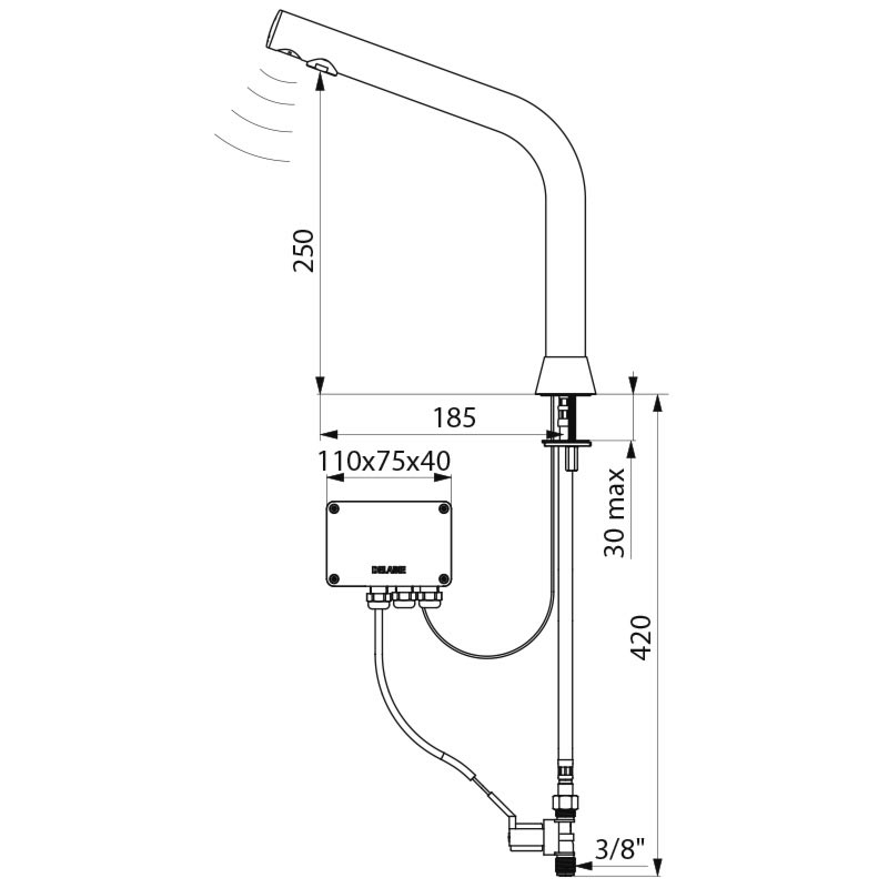 BINOPTIC electronic tap - scheme